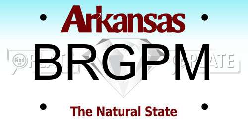 BRGPM Arkansas License Plate