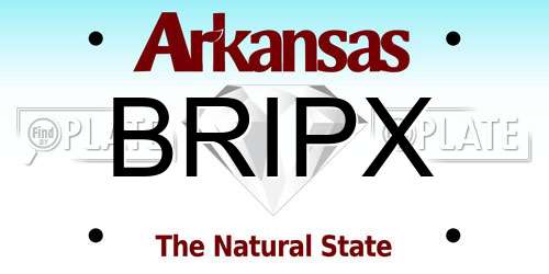 BRIPX Arkansas License Plate