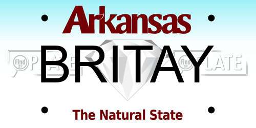 BRITAY Arkansas License Plate