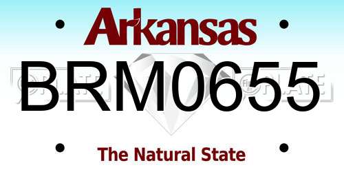 BRM0655 Arkansas License Plate