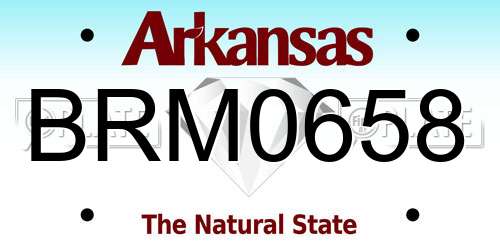 BRM0658 Arkansas License Plate