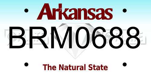 BRM0688 Arkansas License Plate