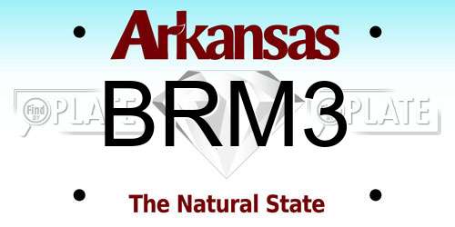 BRM3 Arkansas License Plate