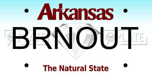 BRNOUT Arkansas License Plate