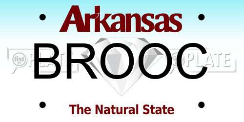 BROOC Arkansas License Plate