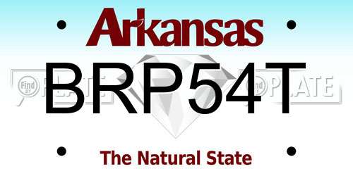 BRP54T Arkansas License Plate