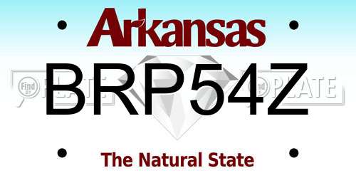BRP54Z Arkansas License Plate