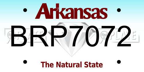 BRP7072 Arkansas License Plate