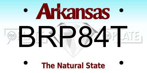 BRP84T Arkansas License Plate