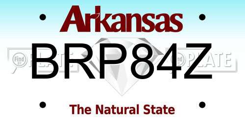 BRP84Z Arkansas License Plate