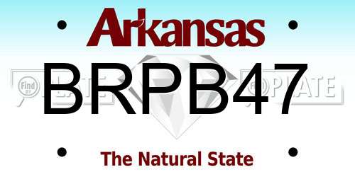BRPB47 Arkansas License Plate