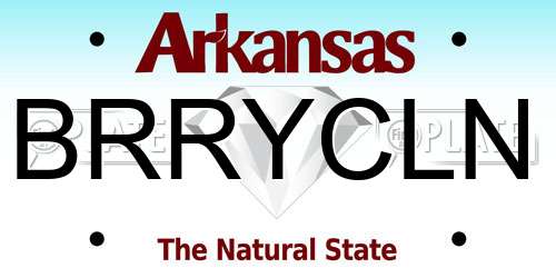 BRRYCLN Arkansas License Plate