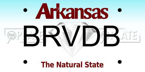 BRVDB Arkansas License Plate
