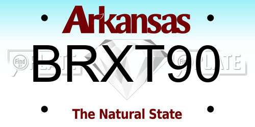 BRXT90 Arkansas License Plate