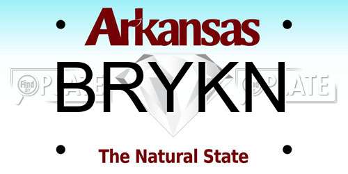 BRYKN Arkansas License Plate