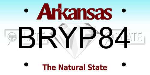 BRYP84 Arkansas License Plate