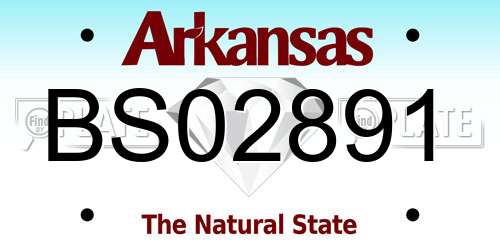 BS02891 Arkansas License Plate