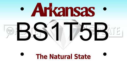 BS1T5B Arkansas License Plate