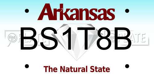 BS1T8B Arkansas License Plate