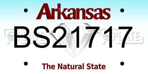 BS21717 Arkansas License Plate
