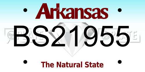 BS21955 Arkansas License Plate