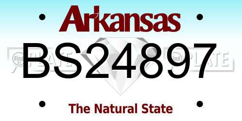 BS24897 Arkansas License Plate