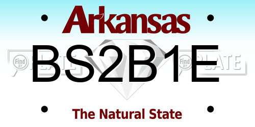 BS2B1E Arkansas License Plate