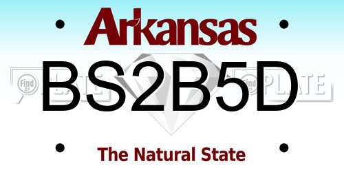 BS2B5D Arkansas License Plate