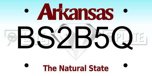 BS2B5Q Arkansas License Plate