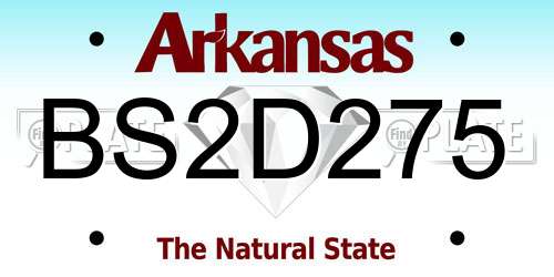 BS2D275 Arkansas License Plate