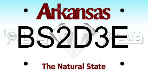 BS2D3E Arkansas License Plate