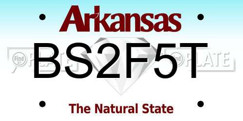 BS2F5T Arkansas License Plate