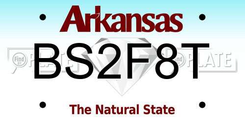 BS2F8T Arkansas License Plate