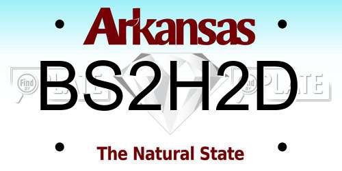 BS2H2D Arkansas License Plate