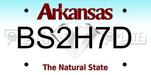 BS2H7D Arkansas License Plate
