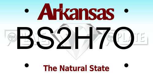 BS2H7O Arkansas License Plate