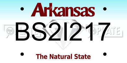 BS2I217 Arkansas License Plate