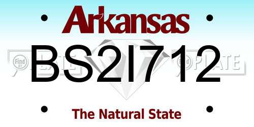 BS2I712 Arkansas License Plate