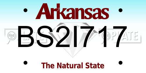BS2I717 Arkansas License Plate