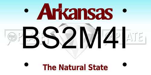 BS2M4I Arkansas License Plate