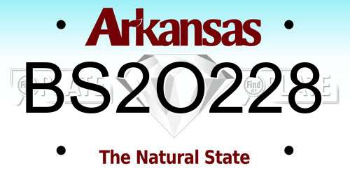 BS2O228 Arkansas License Plate