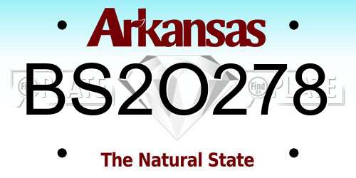 BS2O278 Arkansas License Plate