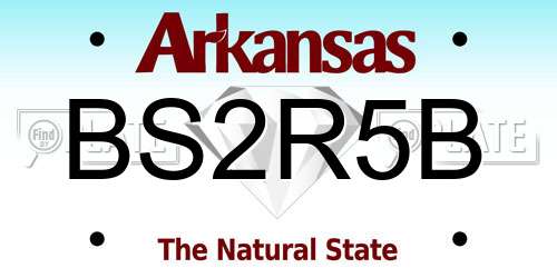 BS2R5B Arkansas License Plate