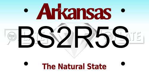 BS2R5S Arkansas License Plate