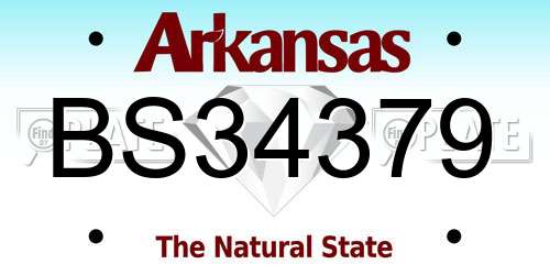 BS34379 Arkansas License Plate