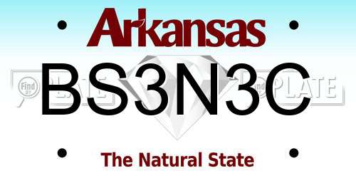 BS3N3C Arkansas License Plate