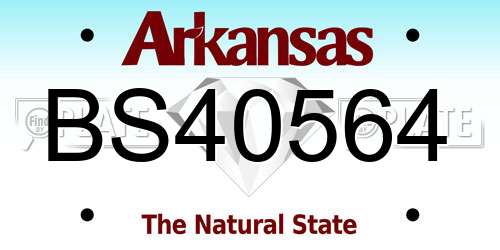 BS40564 Arkansas License Plate
