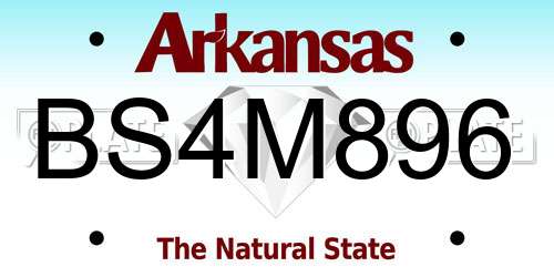 BS4M896 Arkansas License Plate