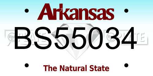 BS55034 Arkansas License Plate