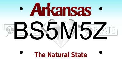 BS5M5Z Arkansas License Plate